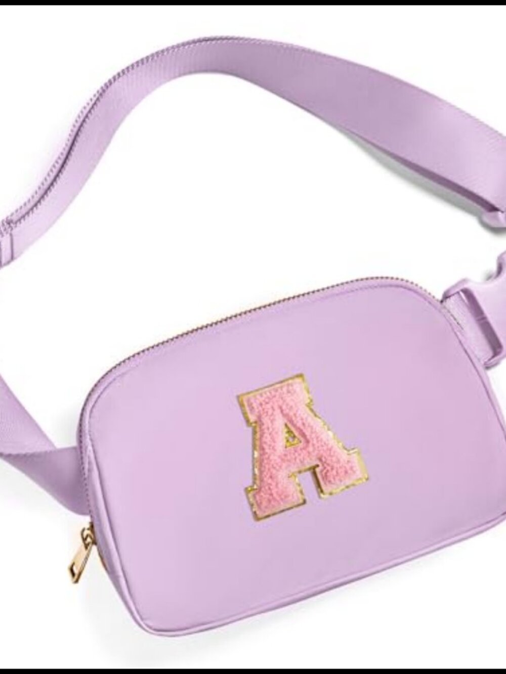 Personalized Initial Belt Bag Fanny Pack Crossbody Nylon Water Resistant
